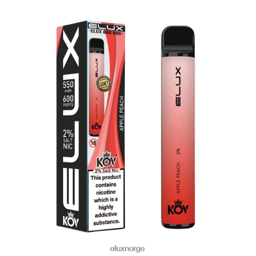 Elux Vape Review | Elux Bar legacy-serien engangsvape eple fersken H26H48103